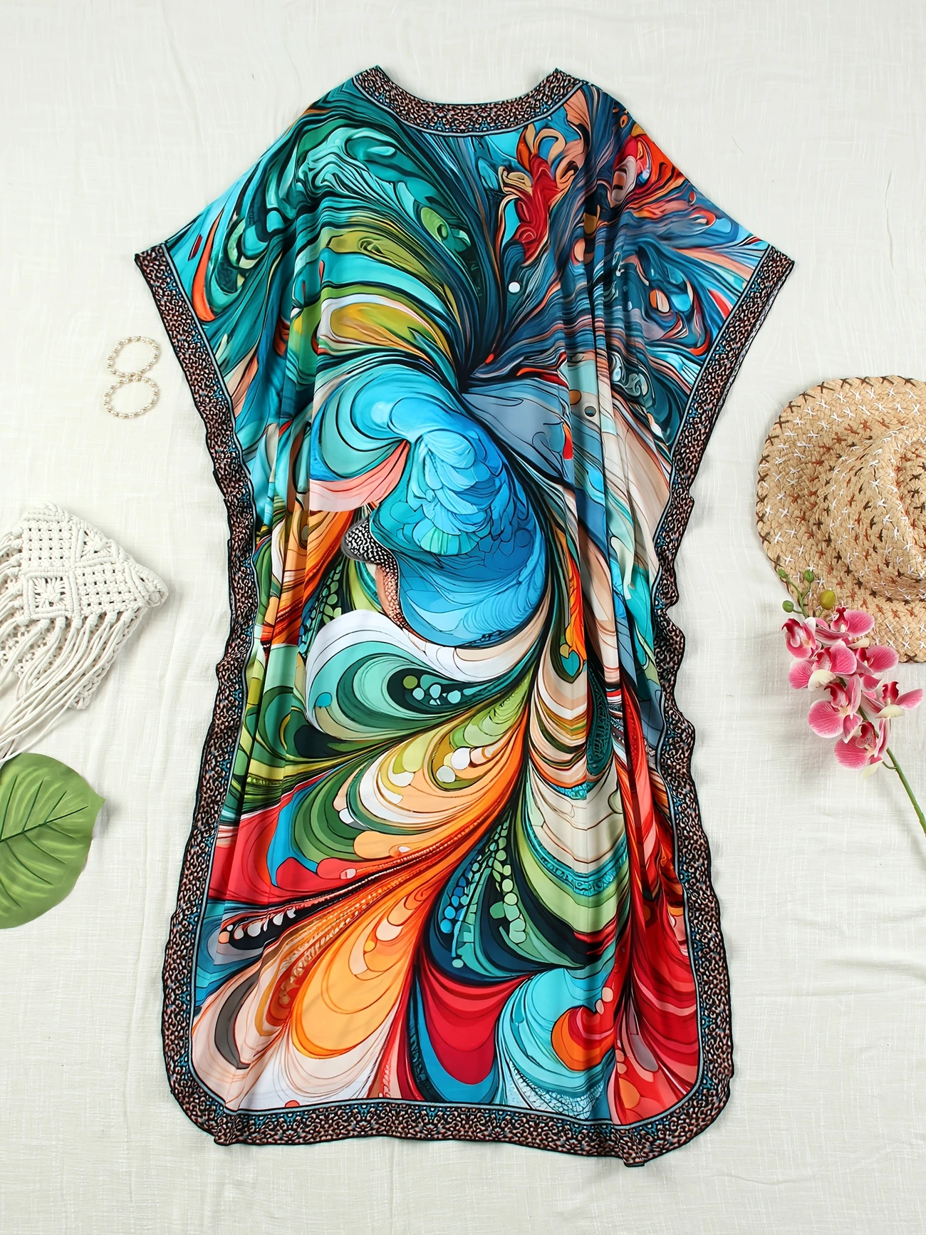 Ocean Swirl Maxi Dress