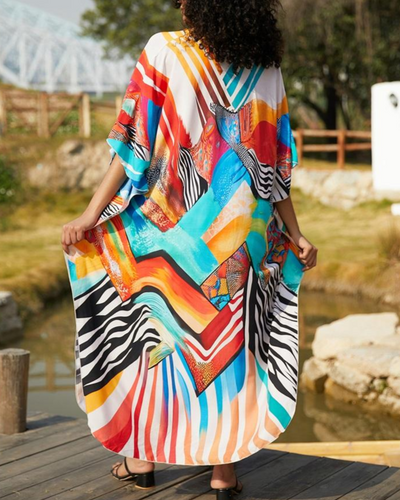 Tropical Zebra Caftan