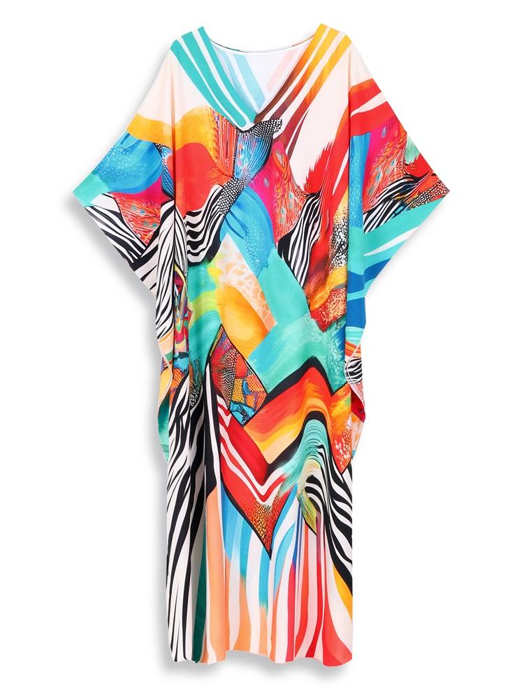 Tropical Zebra Caftan