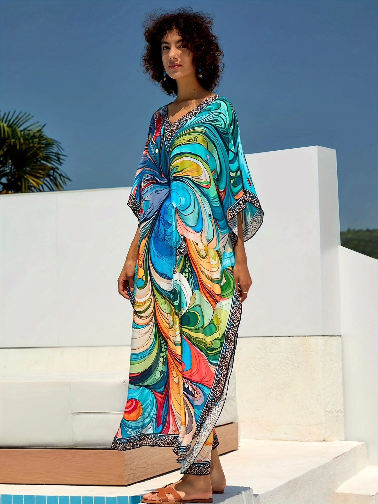 Ocean Swirl Maxi Dress