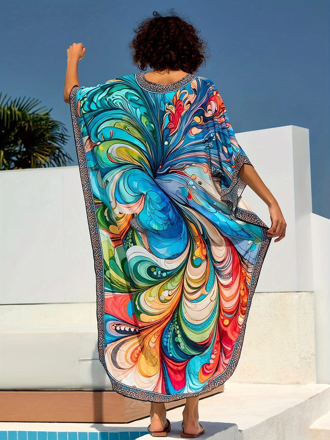 Ocean Swirl Maxi Dress