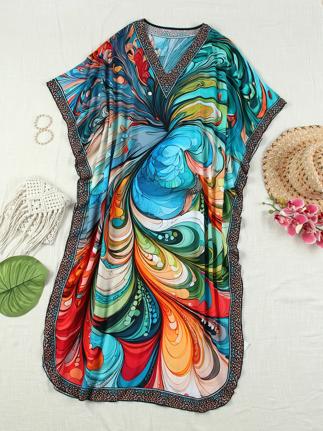 Ocean Swirl Maxi Dress