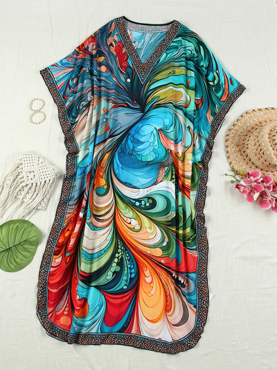 Ocean Swirl Maxi Dress