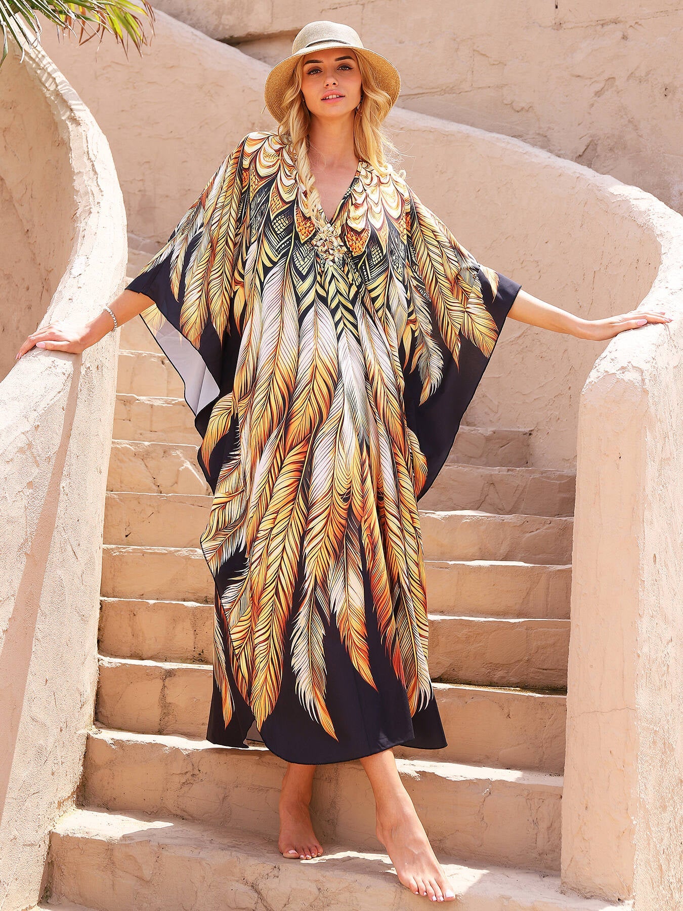 Island Oasis Bamboo Wrap Dress