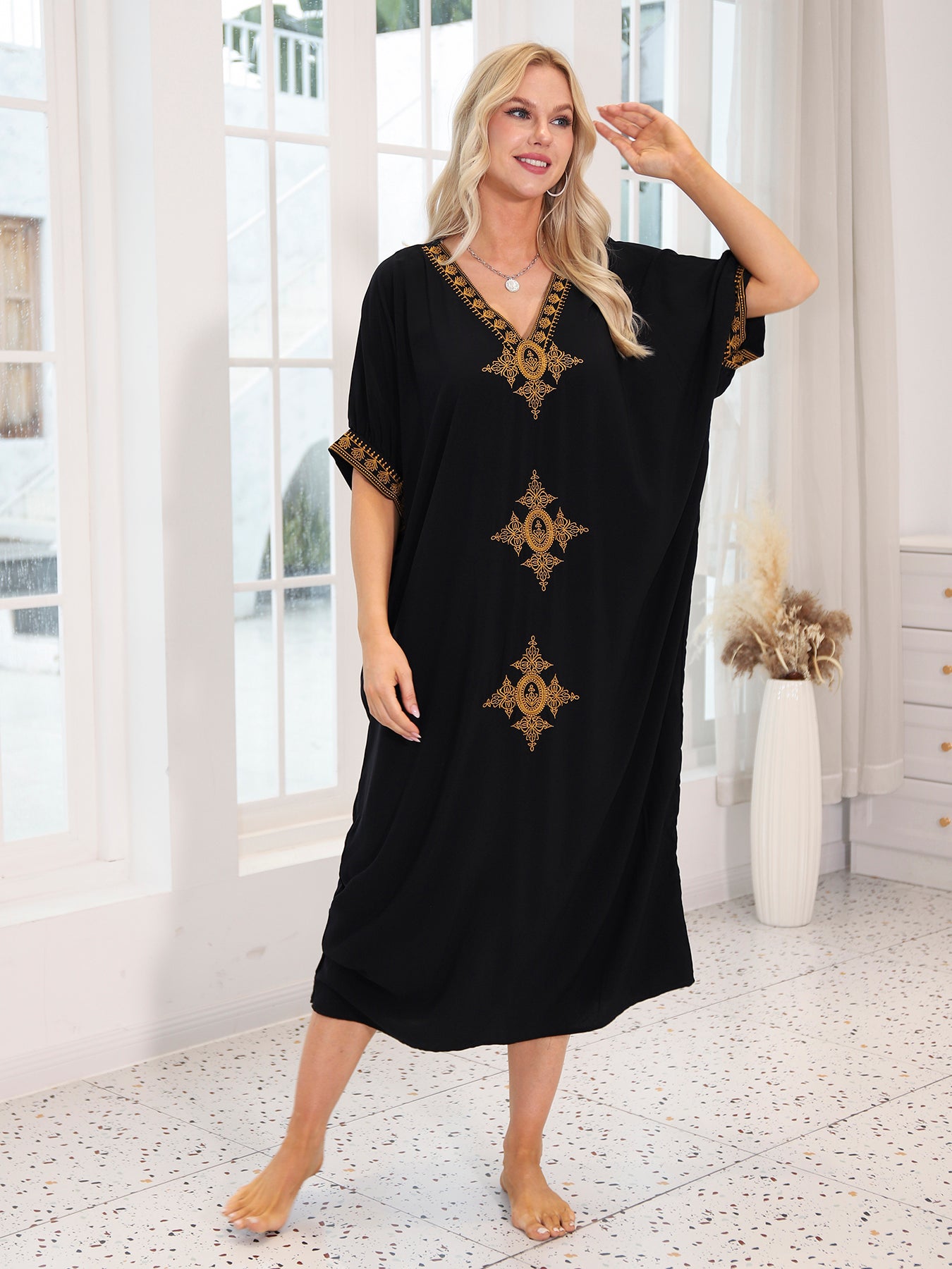 Elegant Black Kaftan
