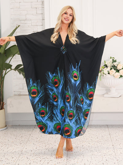 Midnight Peacock Kaftan