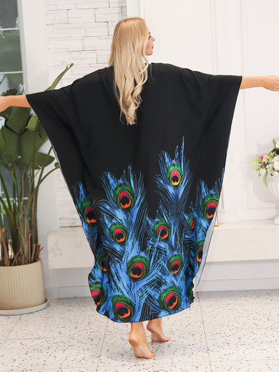 Midnight Peacock Kaftan