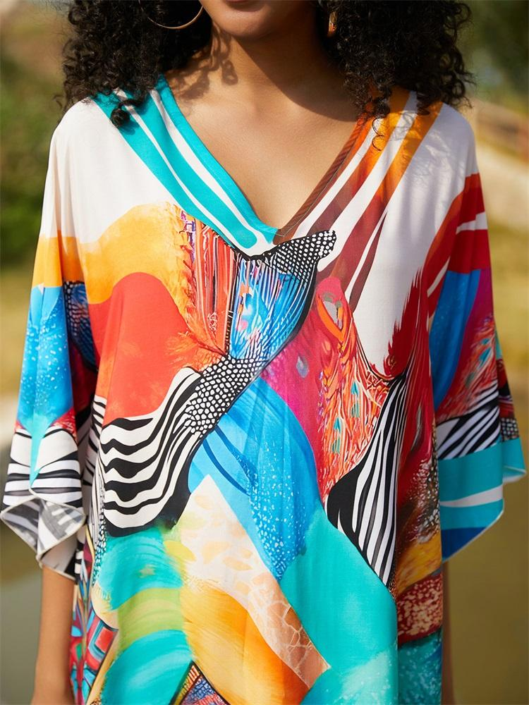 Tropical Zebra Caftan