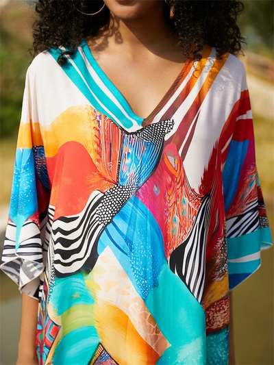 Tropical Zebra Caftan