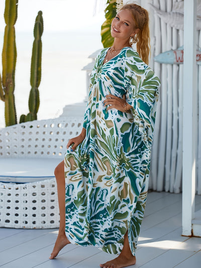 Tropical Resort Bamboo Maxi Dress