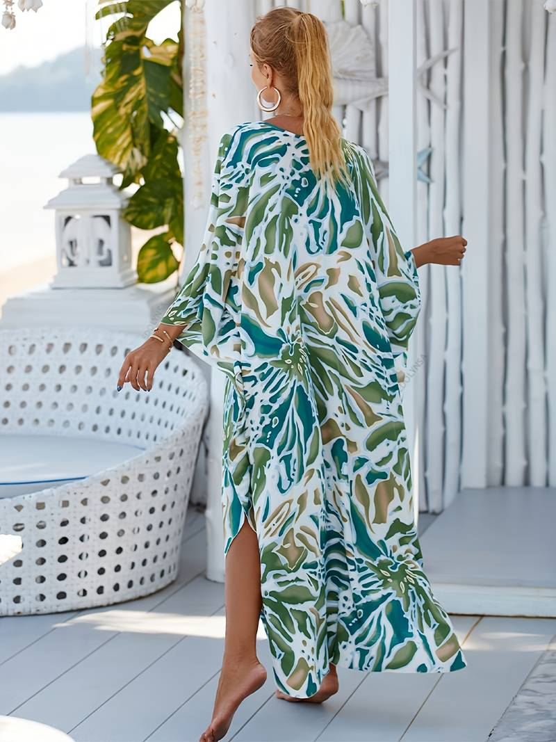 Tropical Resort Bamboo Maxi Dress